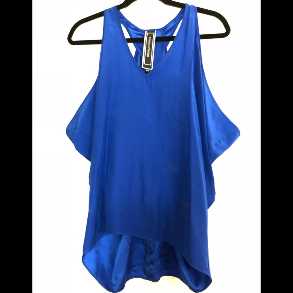 Kimberly Taylor XS blue Silk top